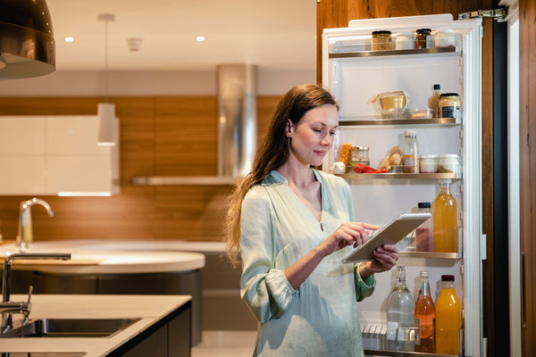 Dairy section of a grocery store